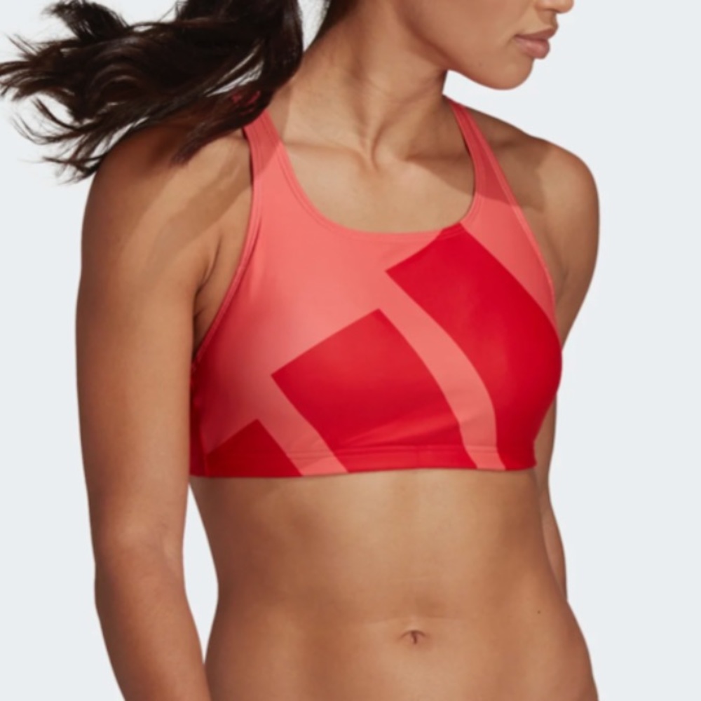 adidas Big Logo Graphic Bikini Top Size Small